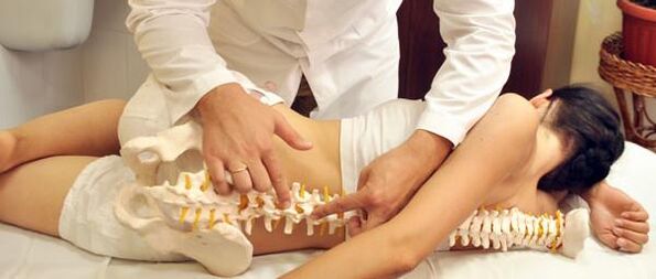 mjeku tregon osteokondrozë të shtyllës kurrizore